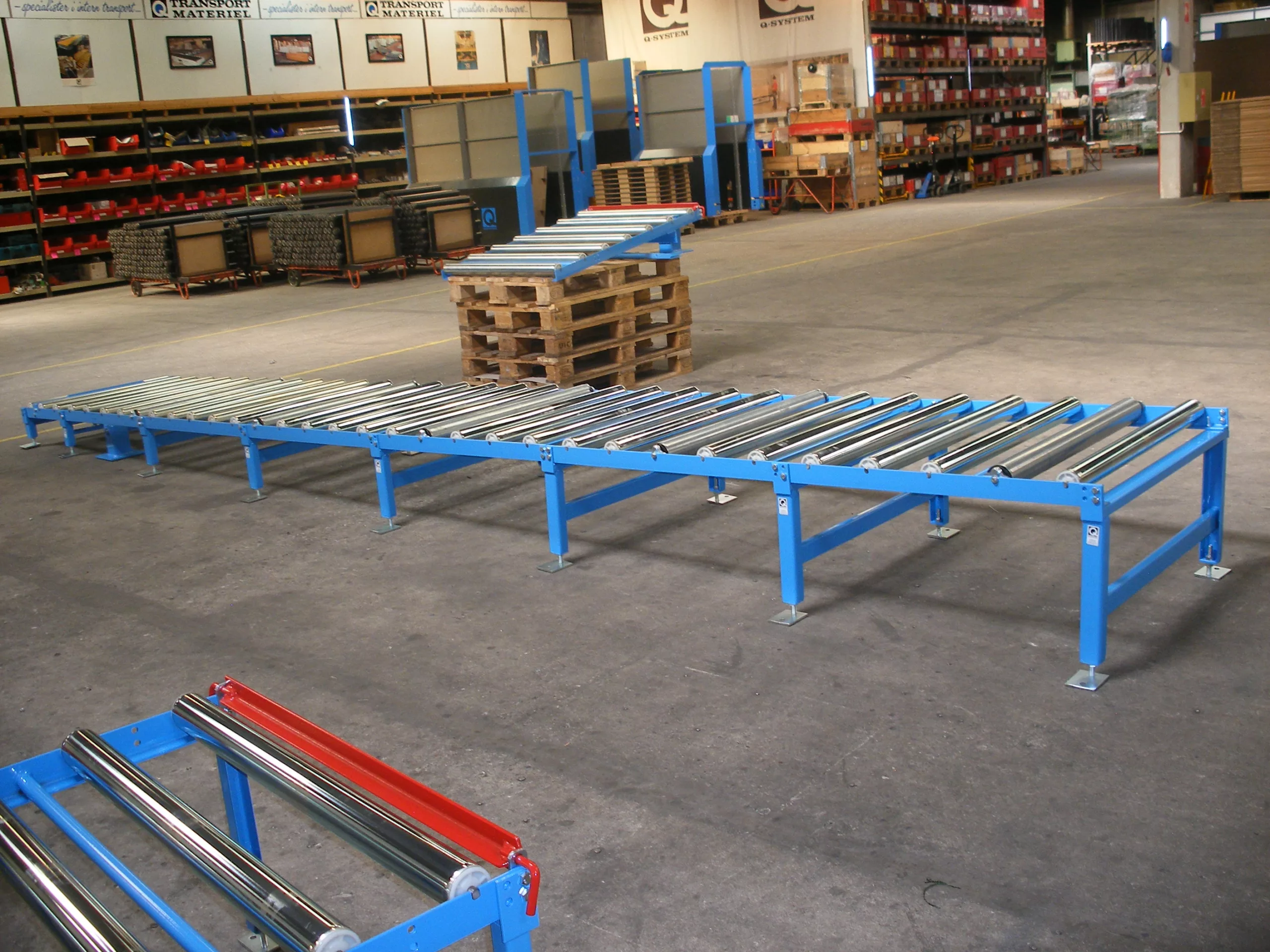 roller conveyor, roller conveyors, transfer carts, Non-driven conveyors for medium-heavy goods