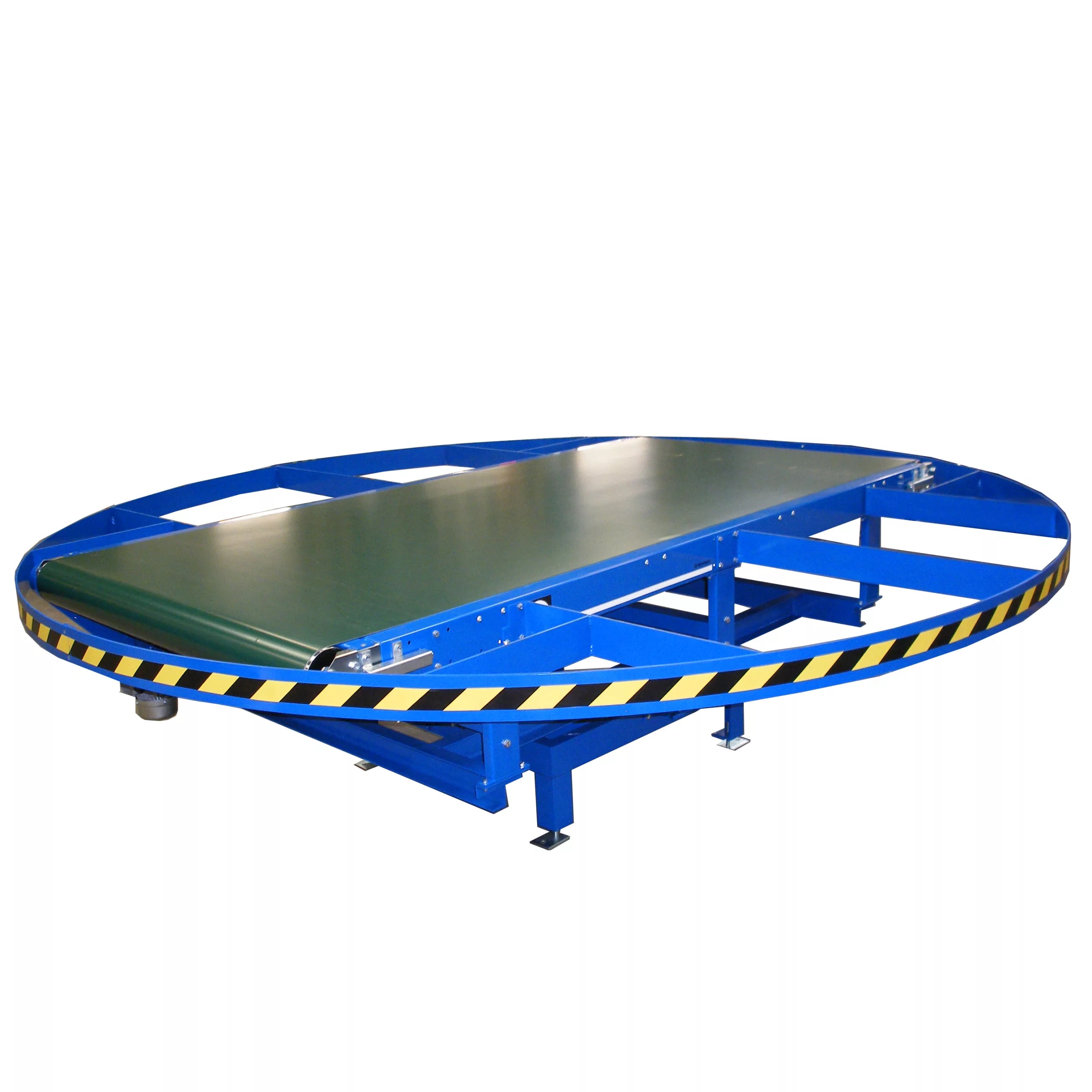 Turntable with belt conveyor